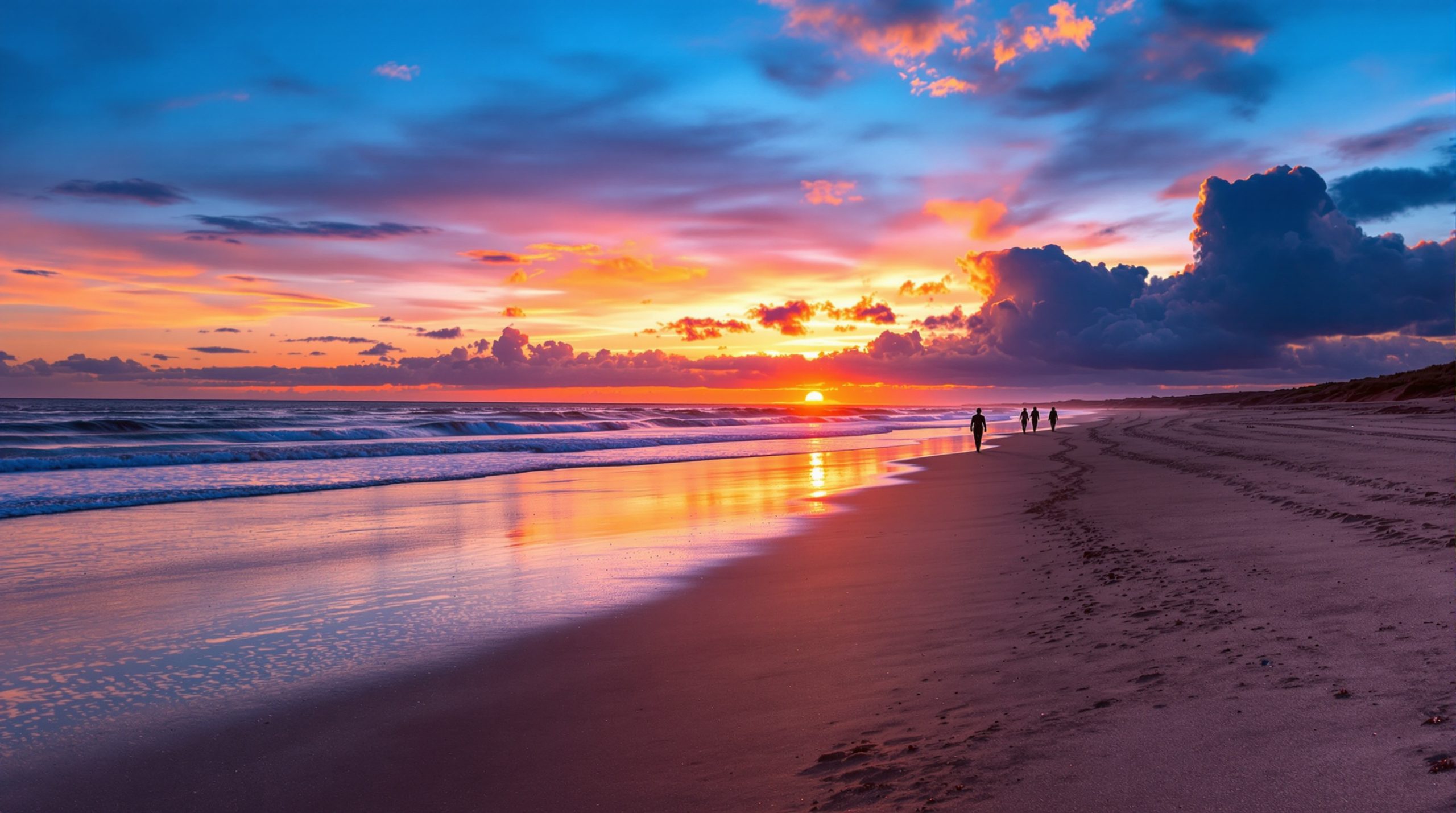 Plage Crépusculaire Éclatante