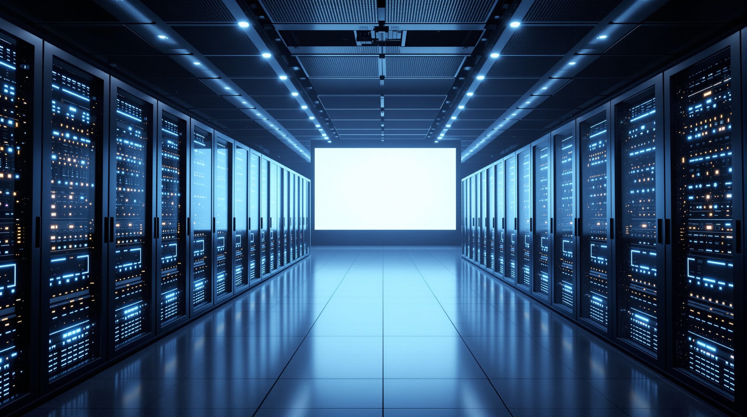 Salle de serveurs et projection vidéo