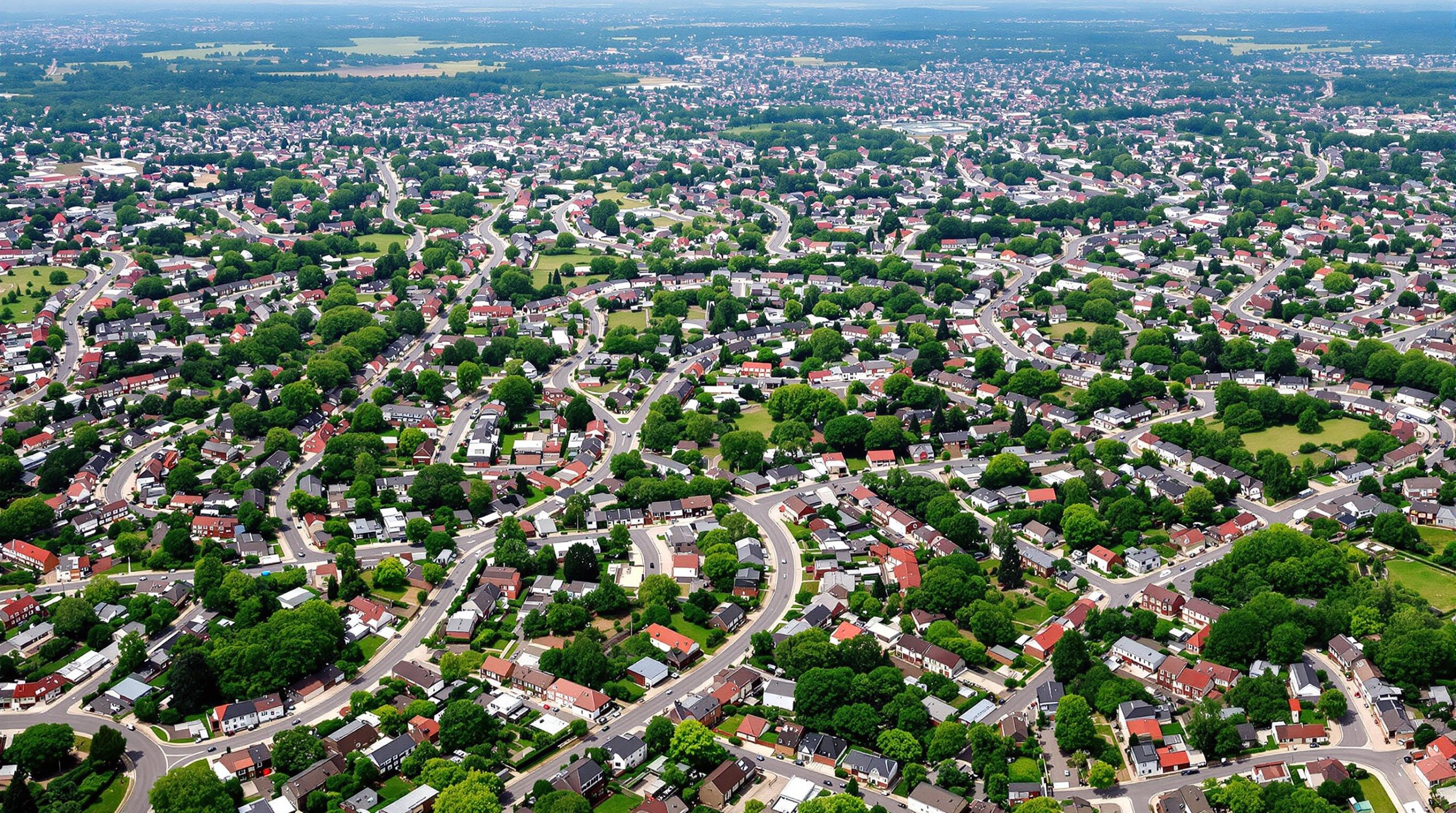 Banlieue américaine moderne